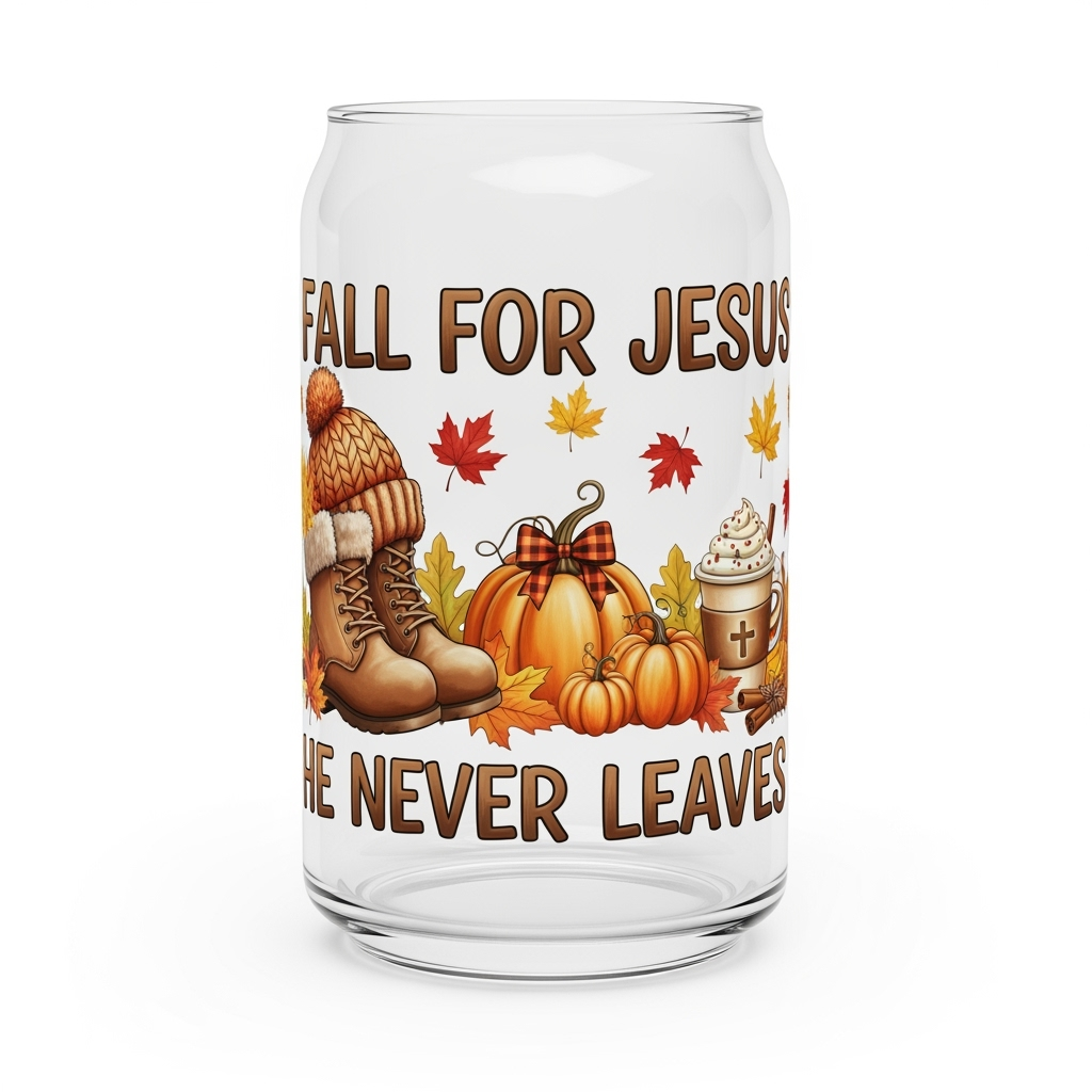 Fall For Jesus - Libby Glass Can - 16oz image 2