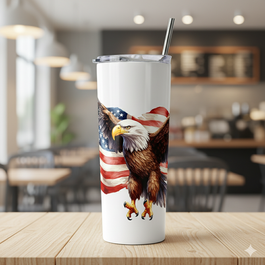 Personalized Travel Tumbler 20 oz Tall Skinny Customizable image 0