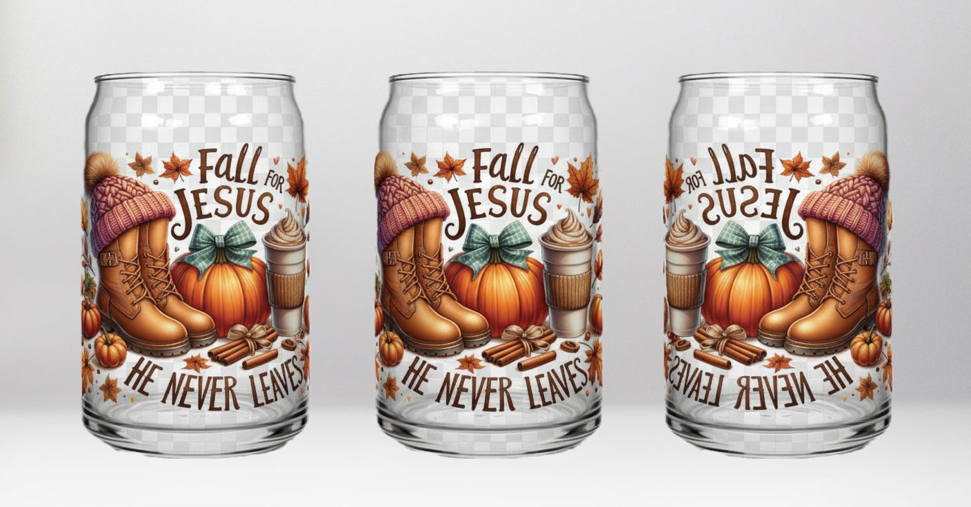 Fall For Jesus - Libby Glass Can - 16oz image 4