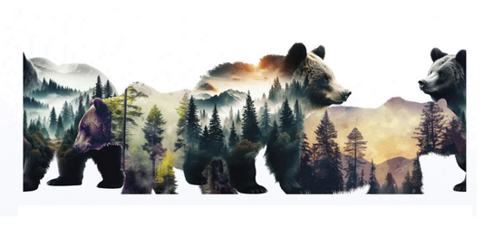 "Bear" 16 oz Glass Can, Lid & Straw | Personalized