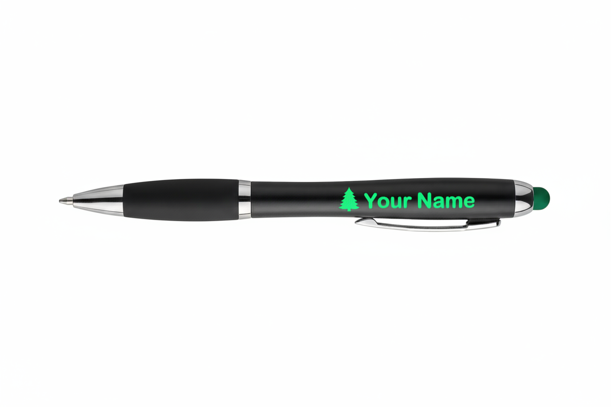 Personalized Laser Engraved LED Lighted Ink Pens 5 Color Choices
