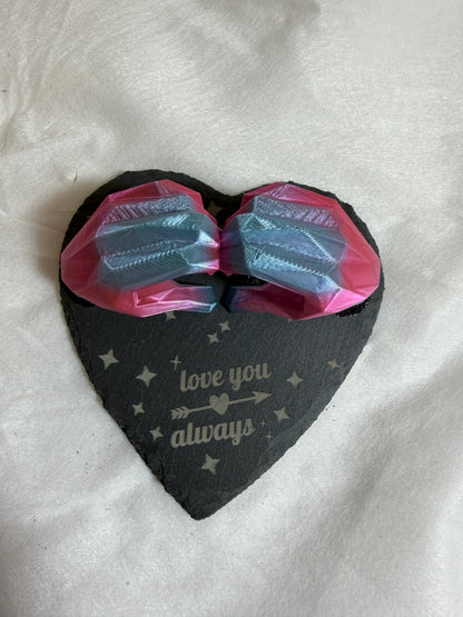 "Love You Always" Heart Sculpture - 3D Printed Romantic Keepsake