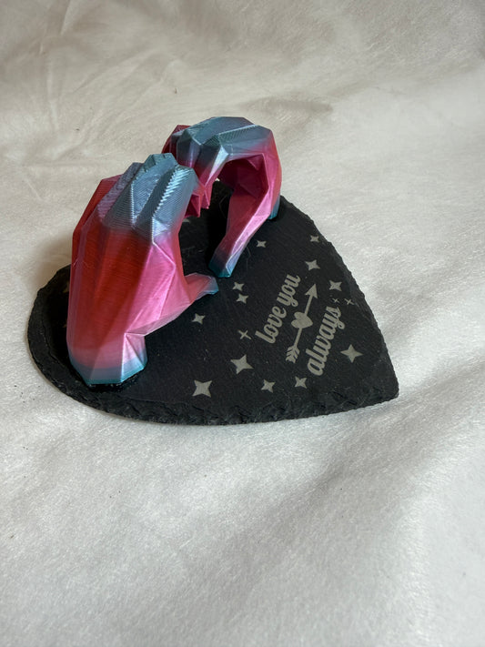 "Love You Always" Heart Sculpture - 3D Printed Romantic Keepsake