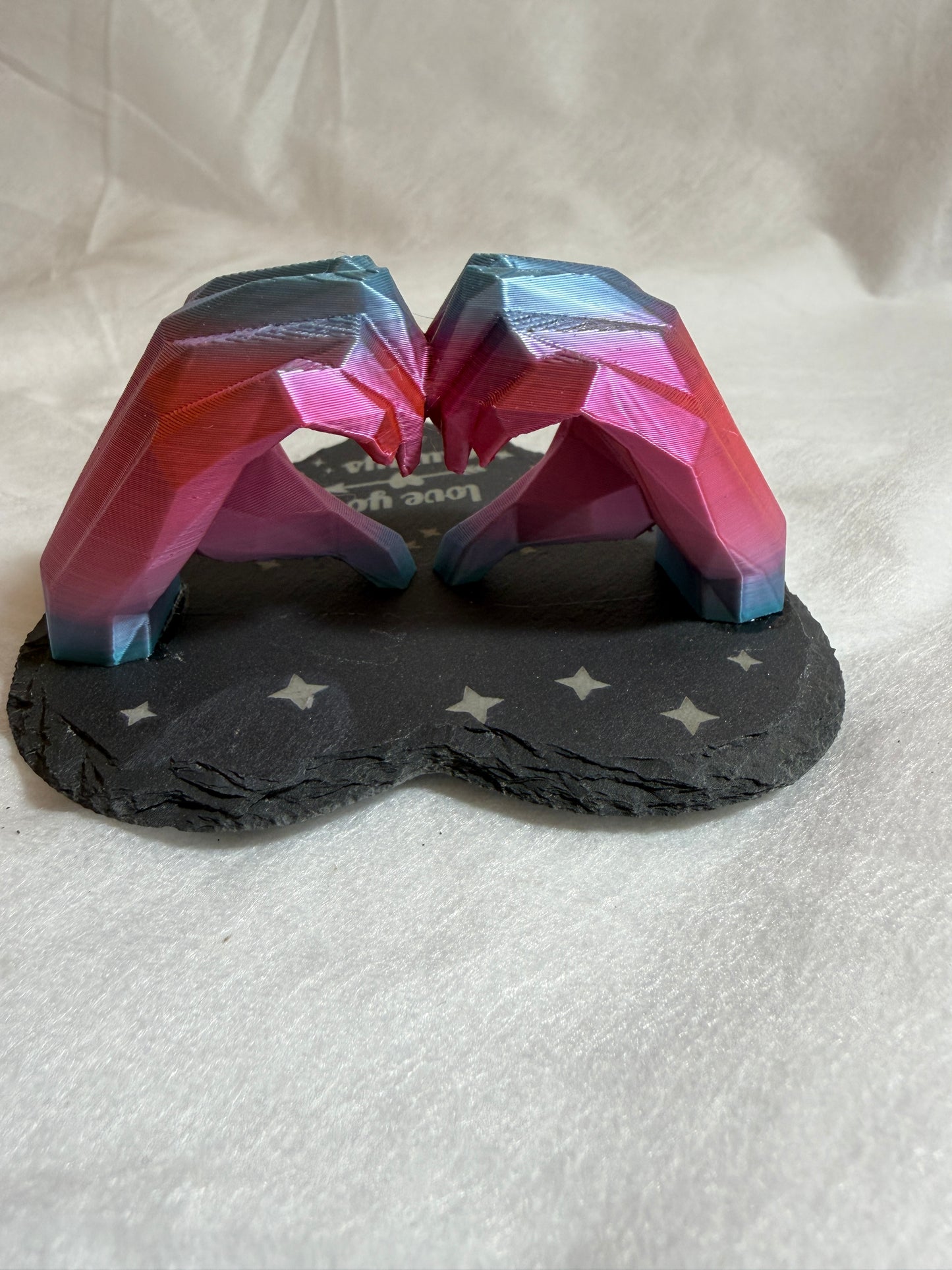 "Love You Always" Heart Sculpture - 3D Printed Romantic Keepsake