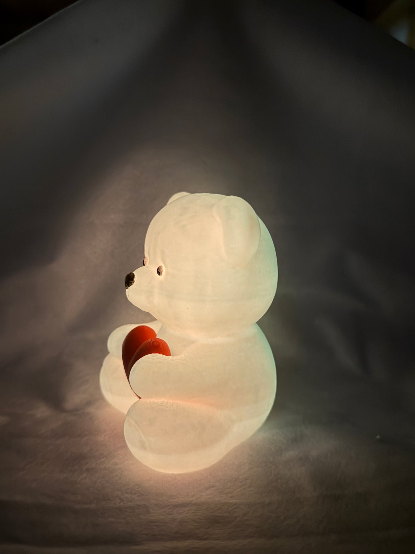 Teddy Bear Pink | Glow-in-the-Dark |3D Printed Custom Sculpture