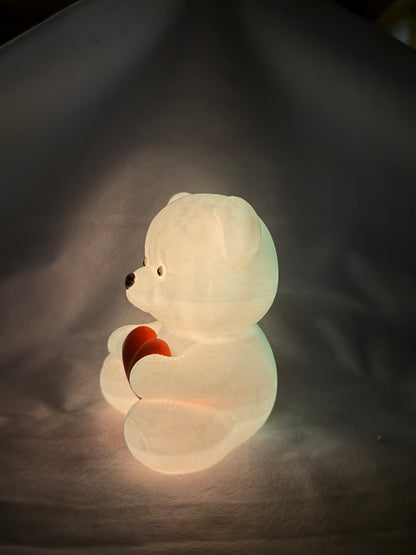 Teddy Bear Pink | Glow-in-the-Dark |3D Printed Custom Sculpture