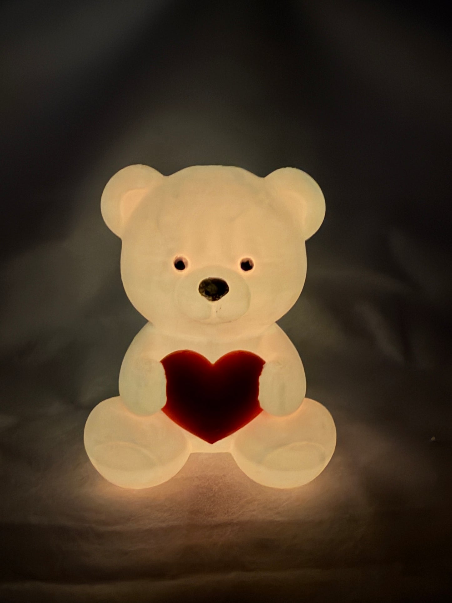 Teddy Bear Pink | Glow-in-the-Dark |3D Printed Custom Sculpture