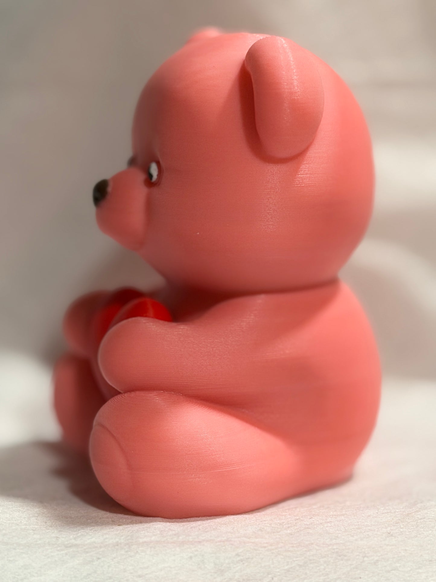 Teddy Bear Pink | Glow-in-the-Dark |3D Printed Custom Sculpture