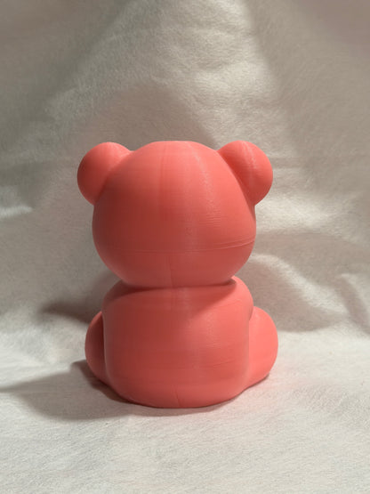 Teddy Bear Pink | Glow-in-the-Dark |3D Printed Custom Sculpture
