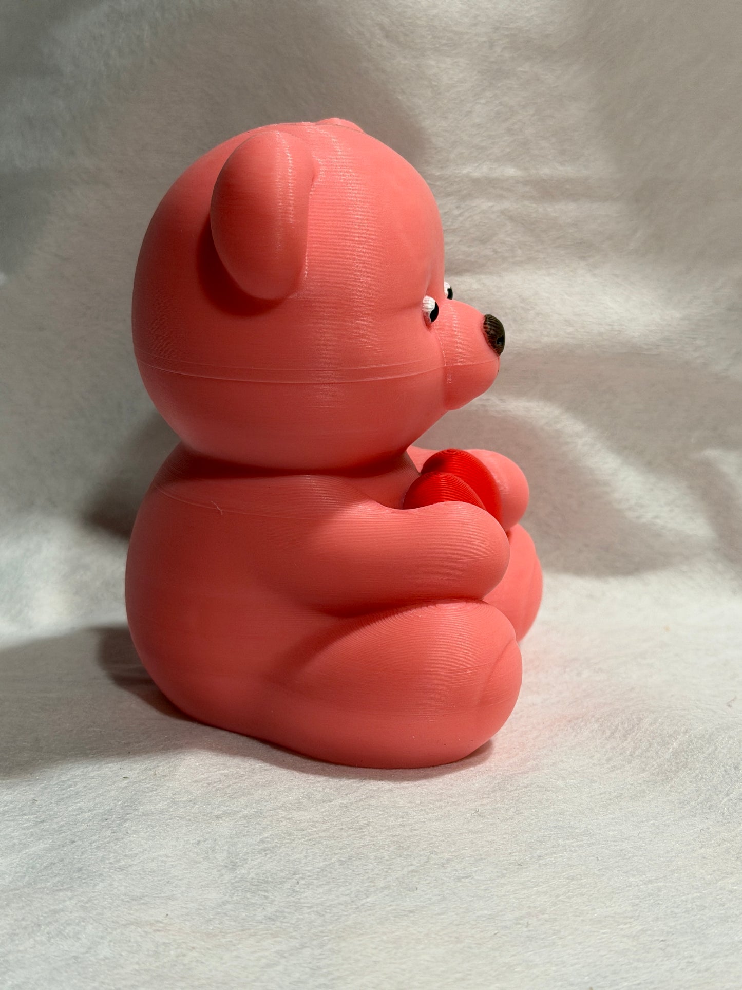 Teddy Bear Pink | Glow-in-the-Dark |3D Printed Custom Sculpture
