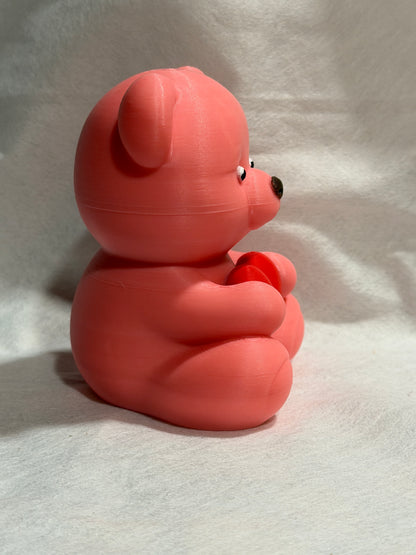 Teddy Bear Pink | Glow-in-the-Dark |3D Printed Custom Sculpture