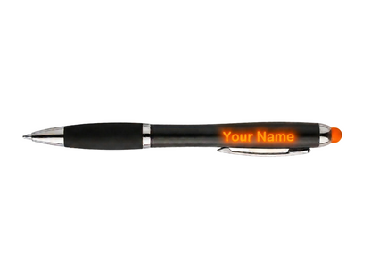 Personalized Laser Engraved LED Lighted Ink Pens 5 Color Choices