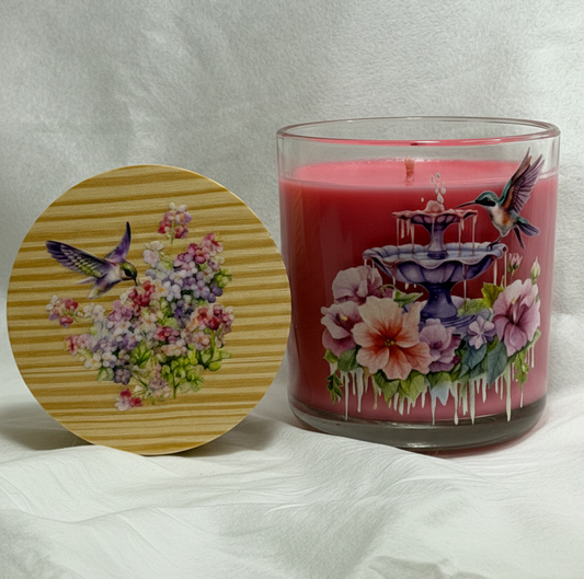 "The Joy of the Lord is My Strength" Peony Rose Scented Soy Candle - Inspirational Faith Candle