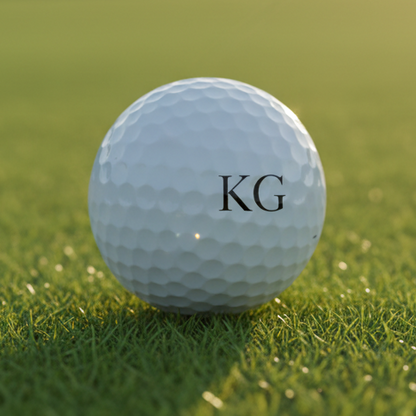 KG Thin Sans-Serif Monogram Golf Ball