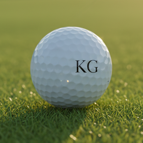 KG Thin Sans-Serif Monogram Golf Ball