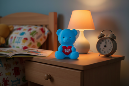 Teddy Bear Blue |Glow-in-the-Dark |3D Printed Custom Sculpture
