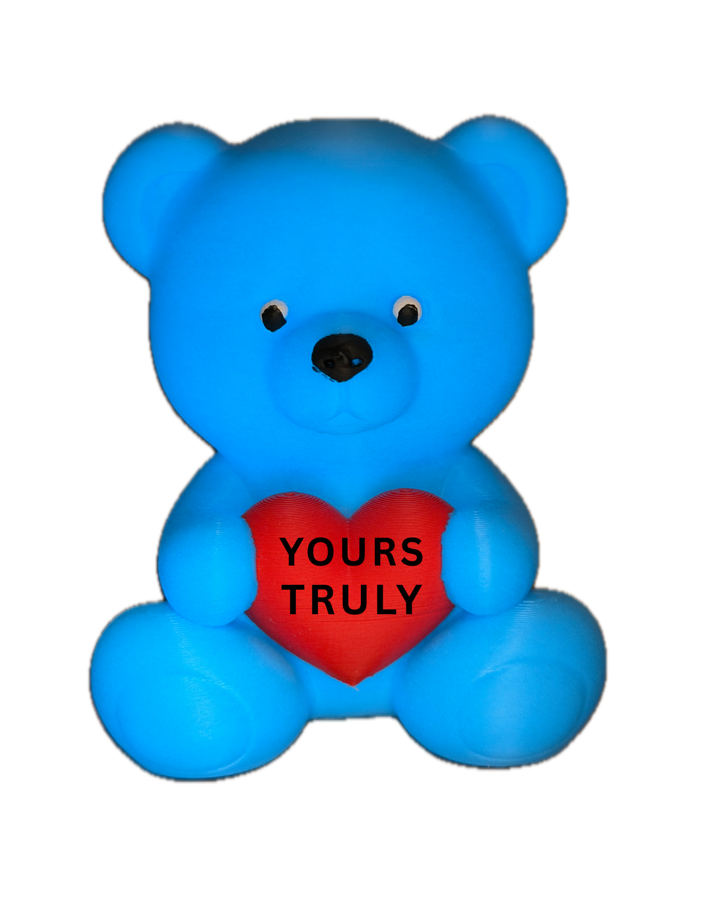 Teddy Bear Blue |Glow-in-the-Dark |3D Printed Custom Sculpture