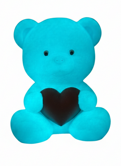 Teddy Bear Blue |Glow-in-the-Dark |3D Printed Custom Sculpture