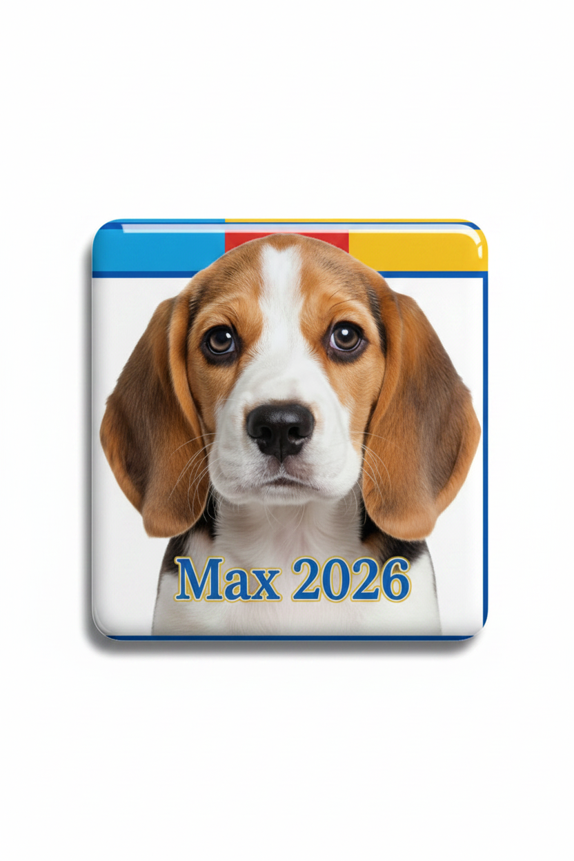 Personalized Beagle Fridge Magnet 2x3 - Max 2026