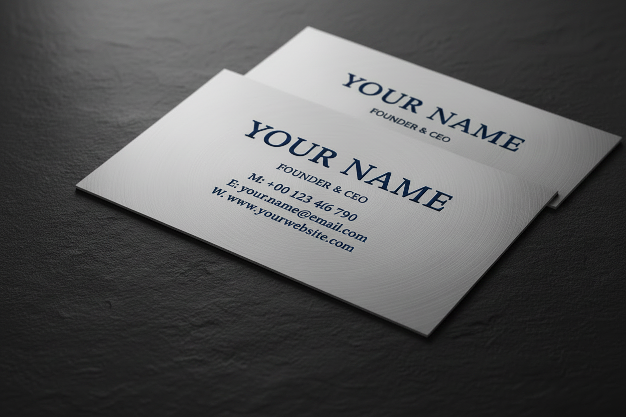 Premium Metal Business Card Credit Card Rounded Corners