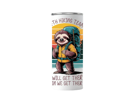 Sloth Hiking Team Tall Skinny Thermal Tumbler image 1