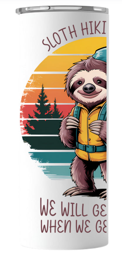 Sloth Hiking Team Tall Skinny Thermal Tumbler image 3